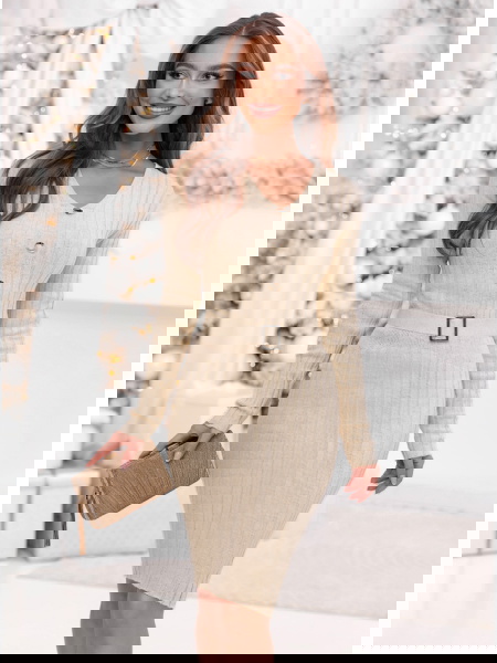 Sweterkowa sukienka z...