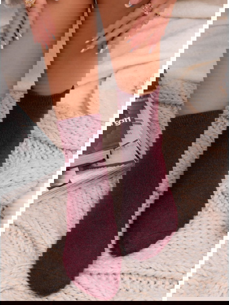 Bordowe ocieplane skarpetki...