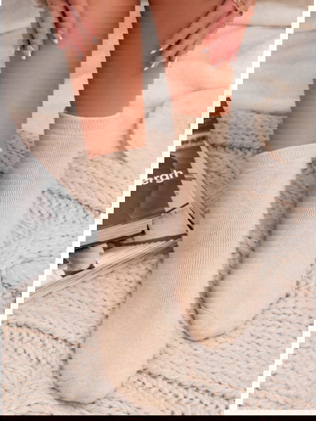 Beżowe ocieplane skarpetki... 2