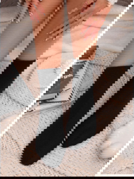 Czarne ocieplane skarpetki...