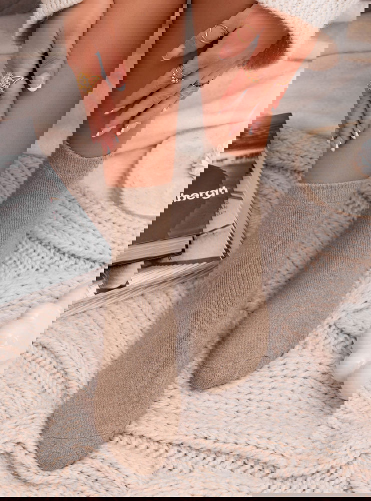 Ocieplane skarpetki Cristalyn - mocha...