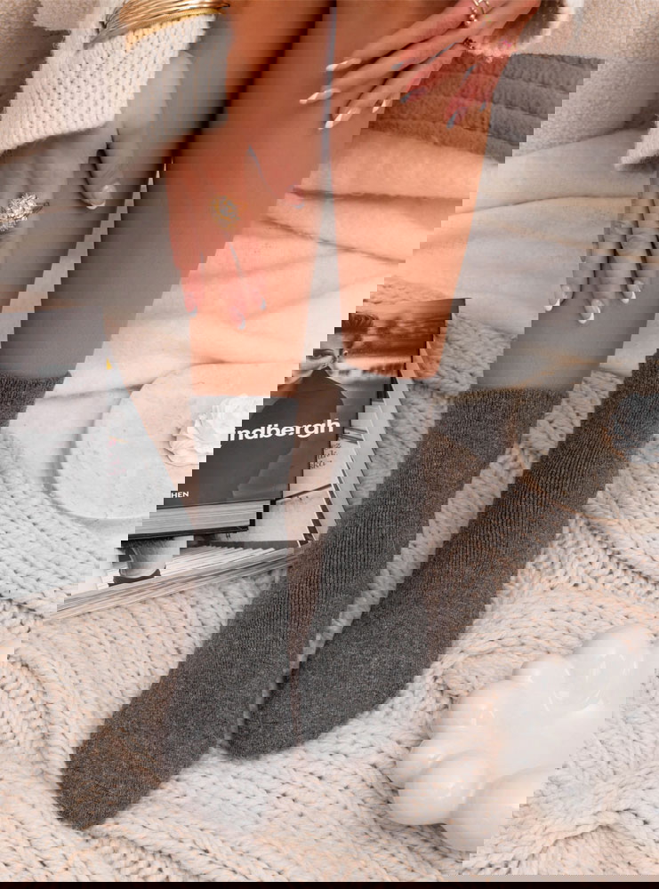 Grafitowe ocieplane skarpetki Cristalyn