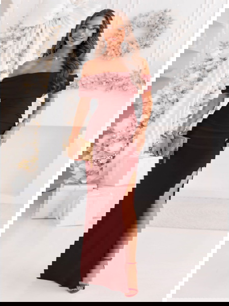 Bordowa długa dopasowana... 2