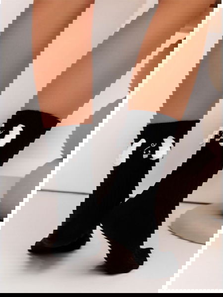 Czarne damskie skarpetki z...