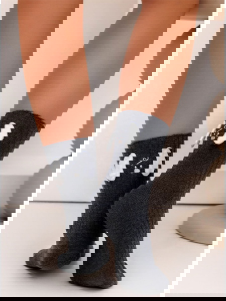 Grafitowe damskie skarpetki...