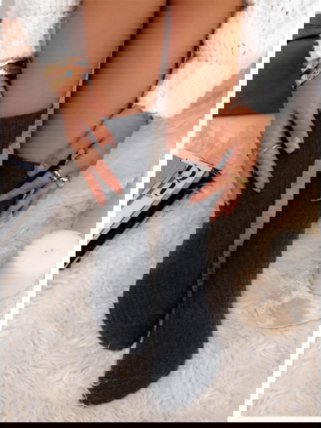 Grafitowe damskie skarpetki... 2