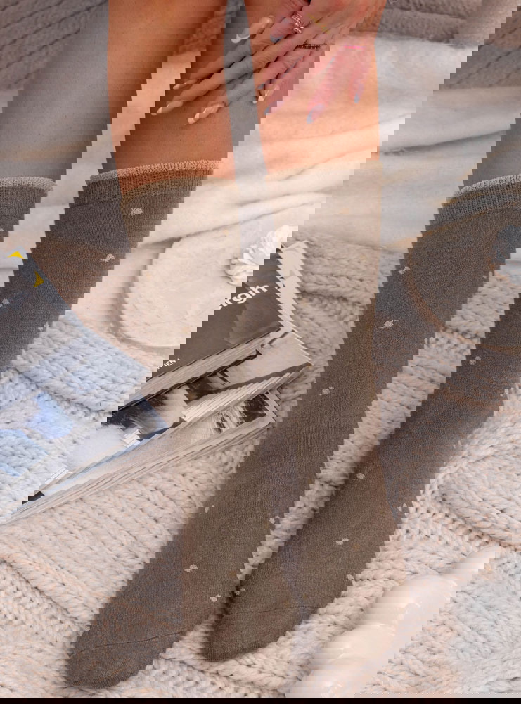 Skarpetki w kropki Brighamena - mocha...