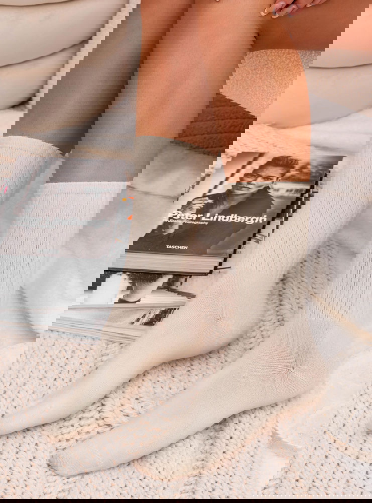 Długie skarpetki Chrisanna - ecru