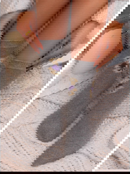 Szare damskie skarpetki z... 2