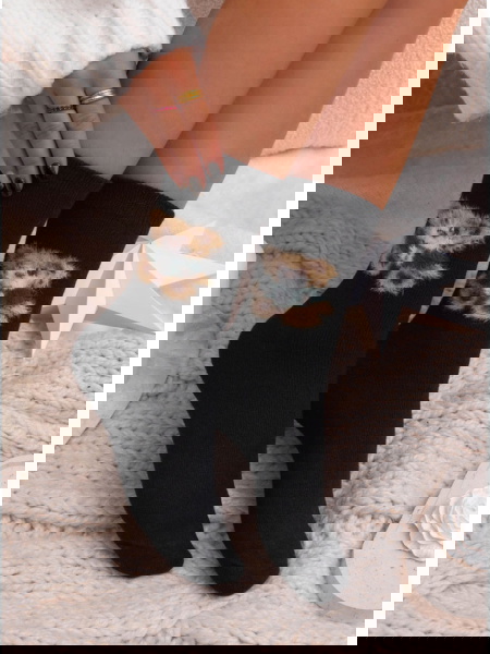 Czarne damskie skarpetki z...