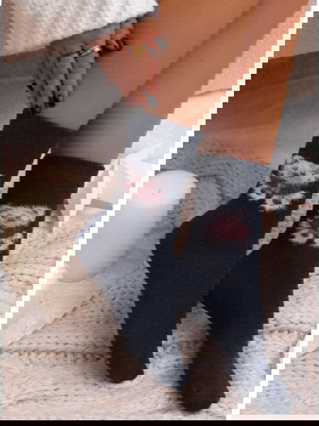 Granatowe damskie skarpetki...