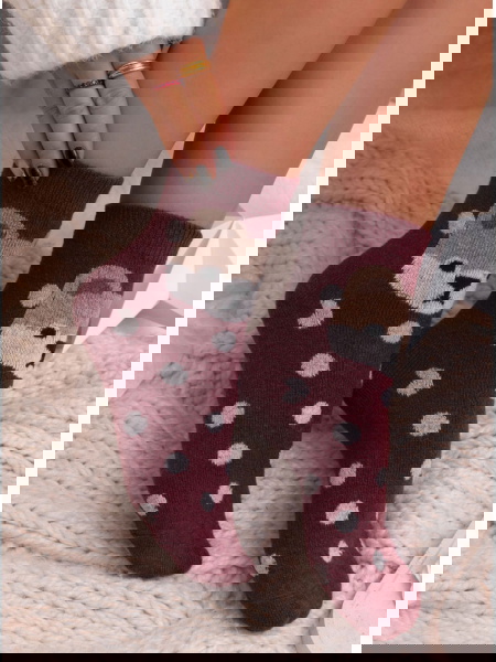 Bordowe skarpetki z...