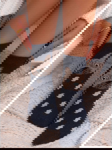 Granatowe skarpetki z... 2