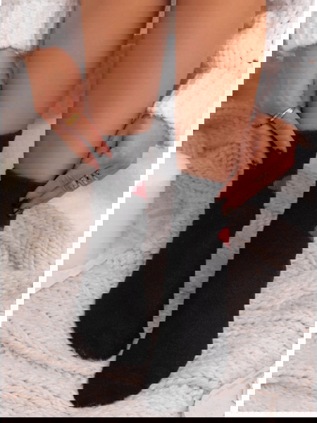 Czarne skarpetki z alpaki... 2