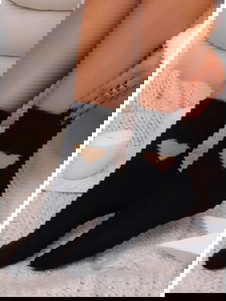 Granatowe skarpetki z...