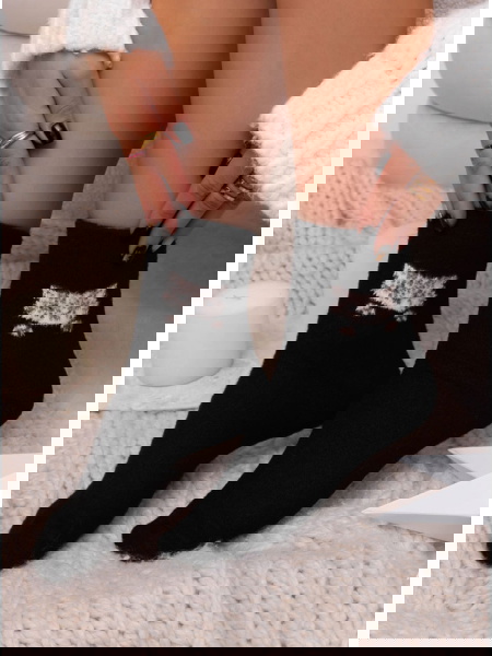 Czarne damskie skarpetki z... 2