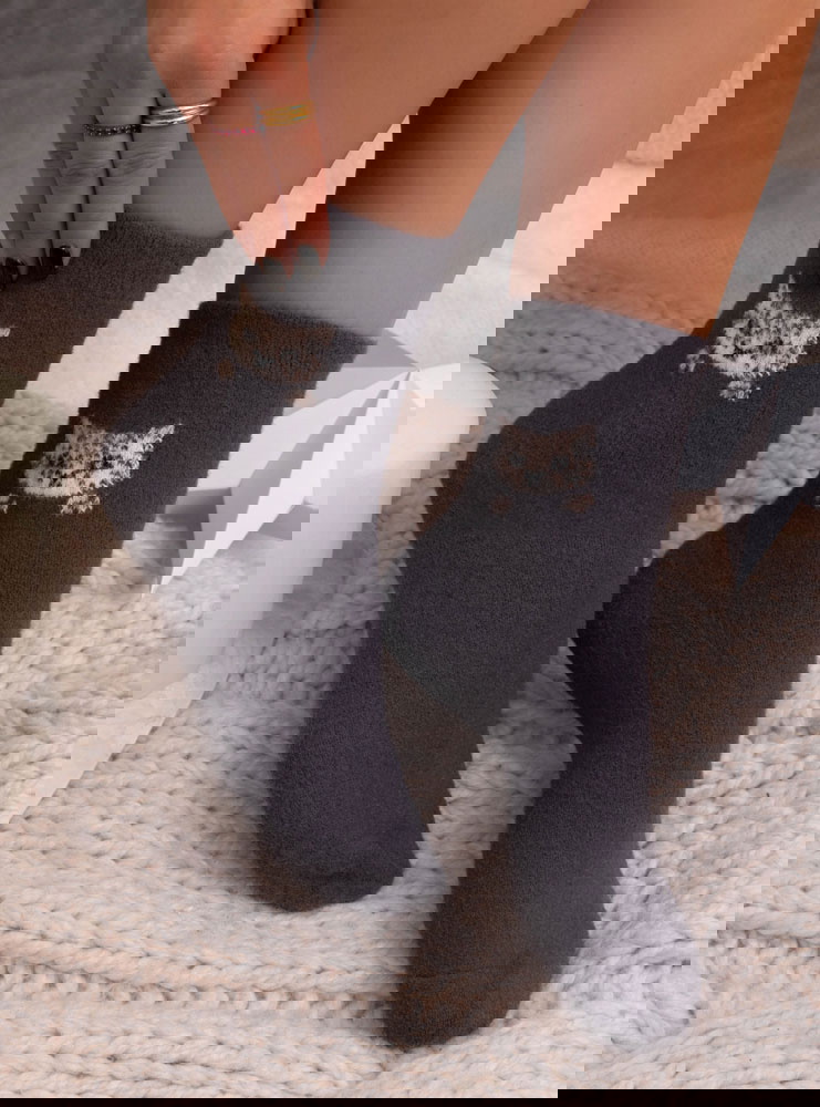 Grafitowe damskie skarpetki z alpaki...