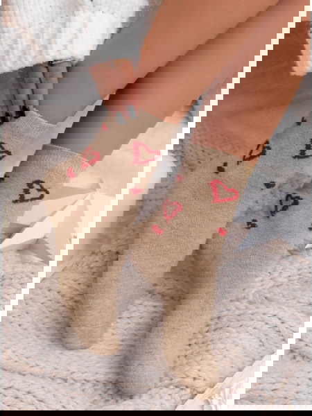 Beżowe skarpetki w... 2