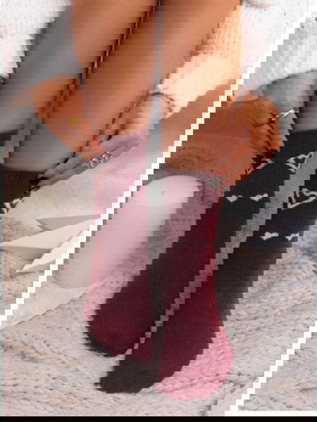 Bordowe skarpetki w... 2