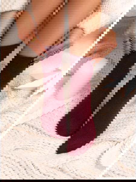 Bordowe skarpetki z... 2