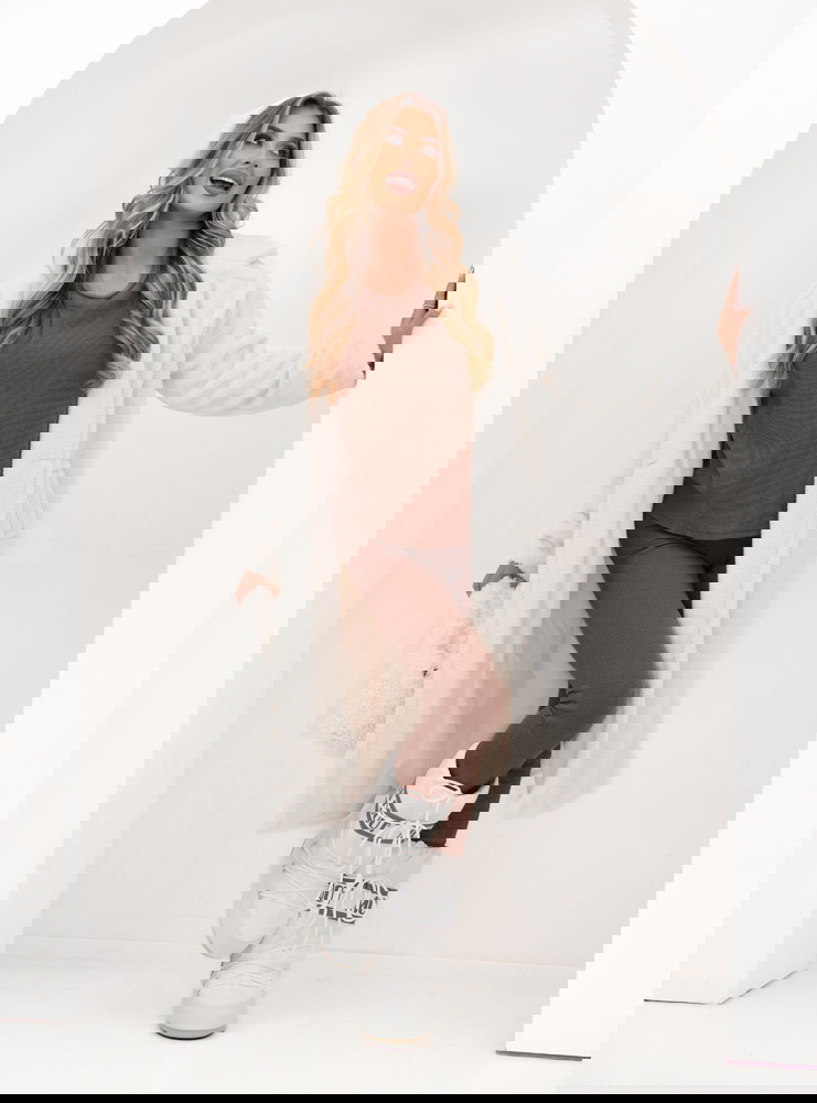 Prążkowany komplet bluza i legginsy...