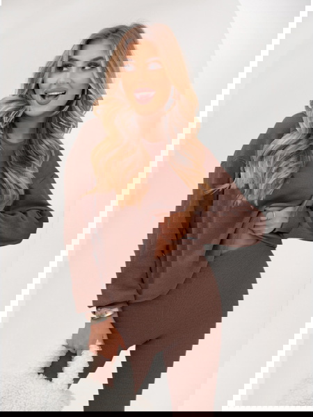 Prążkowany komplet bluza i... 2