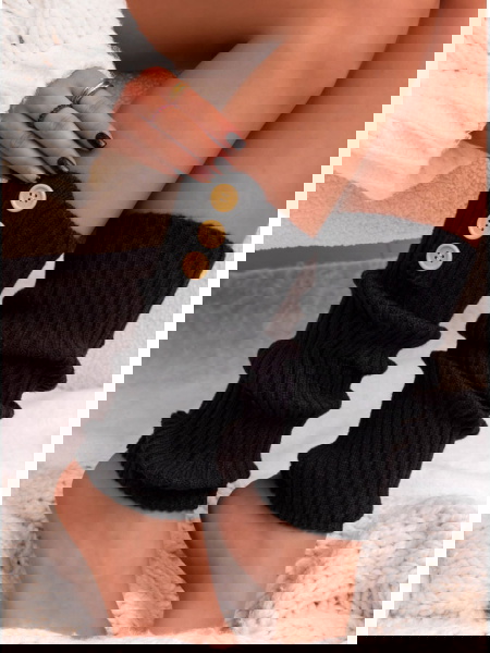 Czarne getry z ozdobnymi... 2