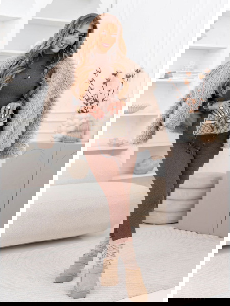 Prążkowany komplet bluzka z... 2