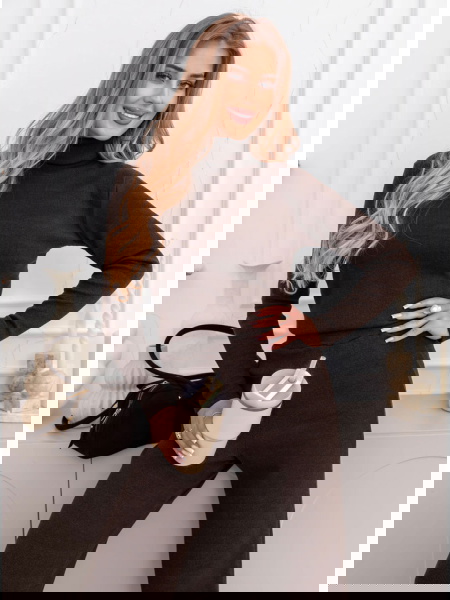 Czekoladowy komplet bluzka...