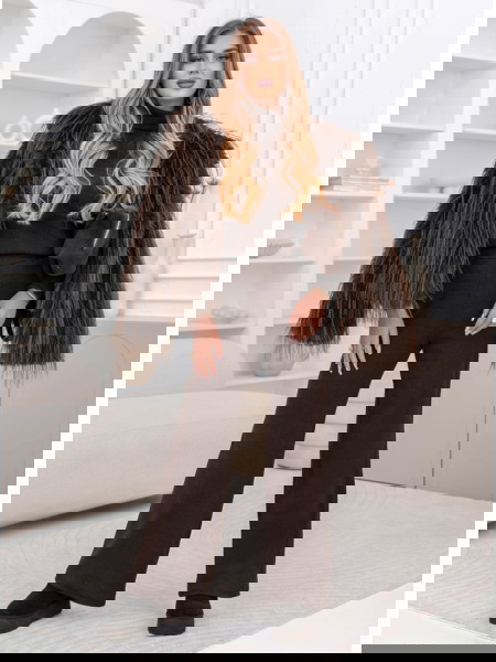 Czekoladowy komplet bluzka... 2