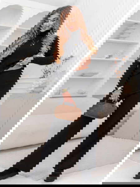 Czarny komplet bluzka z... 2