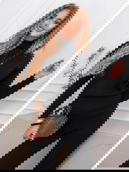 Czarny komplet bluzka z...