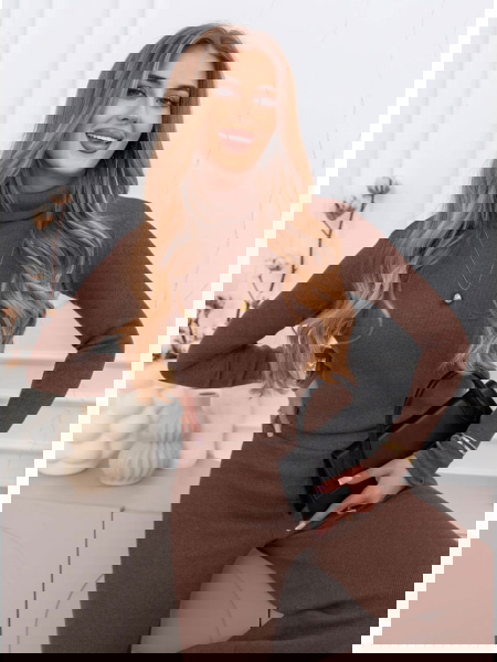 Komplet bluzka z golfem i...