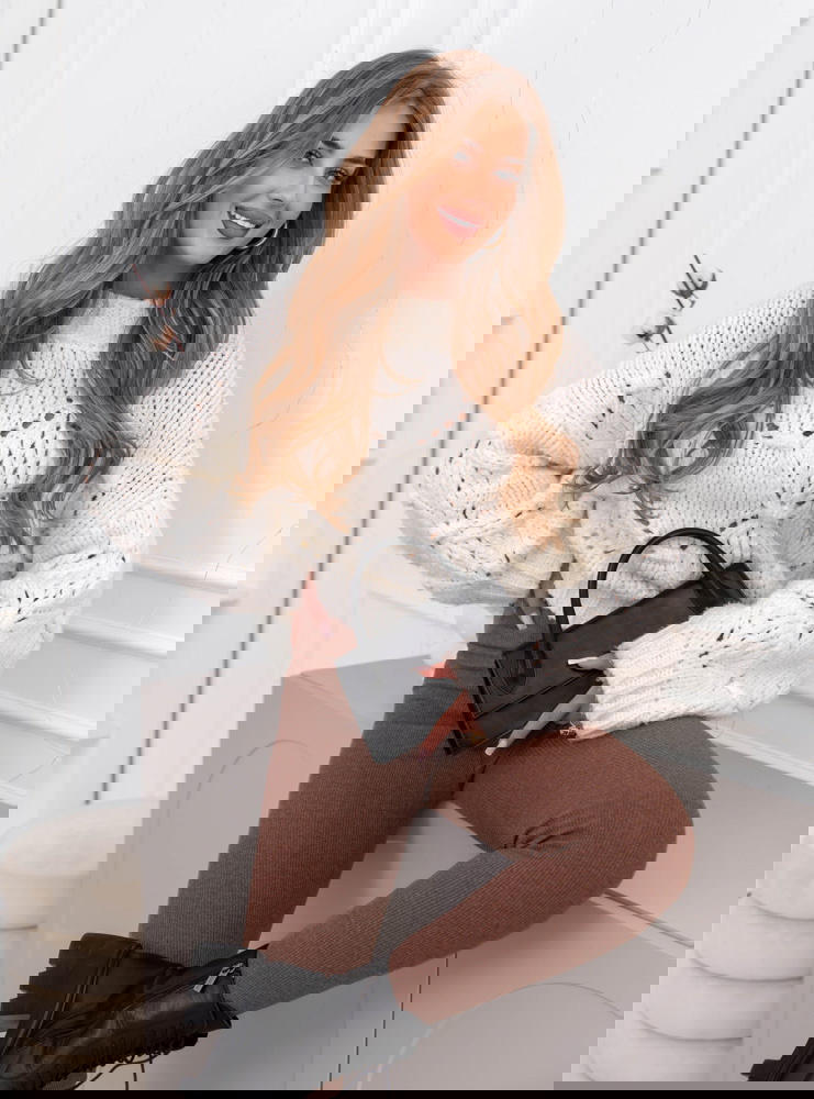 Prążkowane dopasowane legginsy...