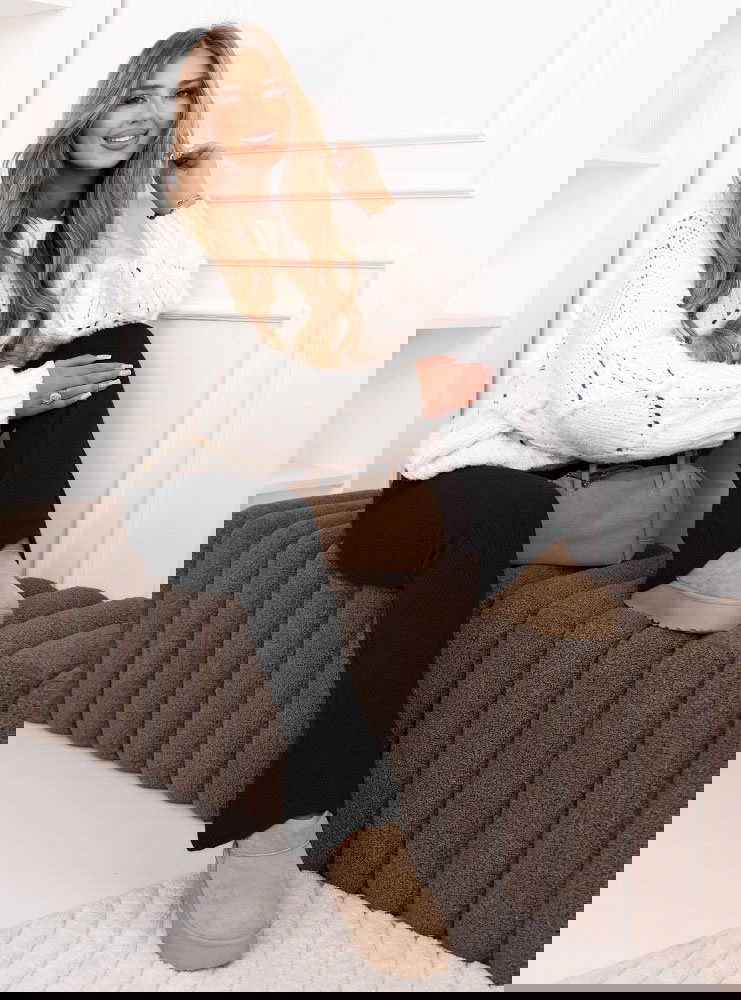 Czarne prążkowane spodnie z...