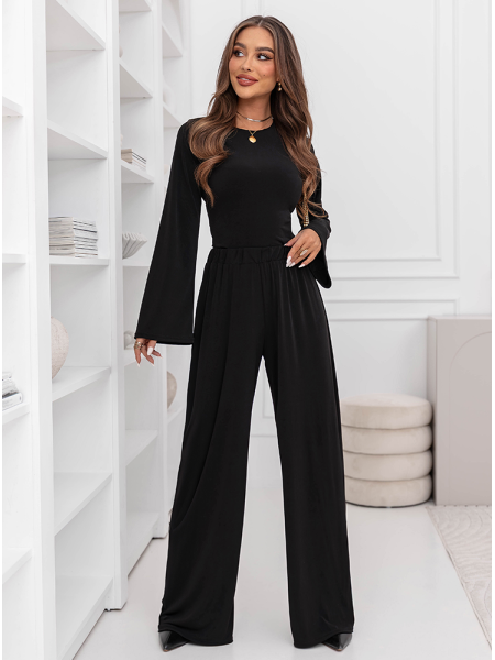 Czarny komplet szerokie...