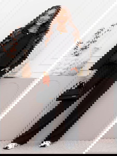 Czarny komplet bluzka i... 2