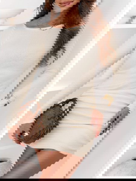 Sukienka mini w prążek z...