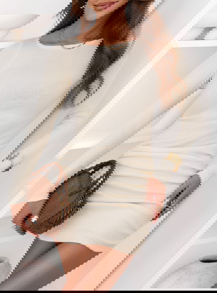 Sukienka mini w prążek z...