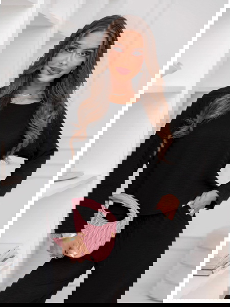 Czarny komplet bluzka i... 2