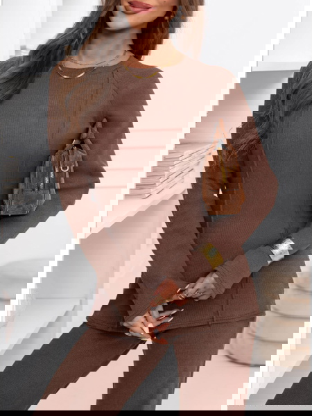 Prążkowany komplet bluzka i... 2