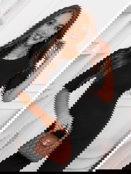 Czarny prążkowany komplet... 2