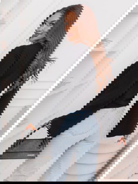 Czarna bluzka z szerokimi... 2