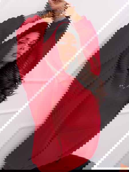 Malinowa logowana bluza... 2