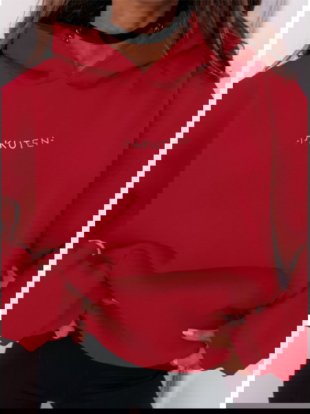 Malinowa logowana bluza...