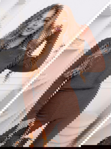 Prążkowany komplet spodnie... 2