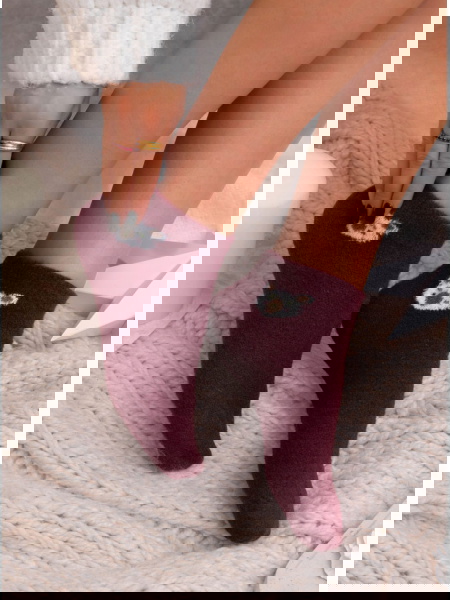 Bordowe skarpetki z...