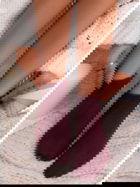 Bordowe skarpetki z... 2