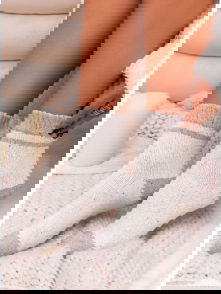 Szare ocieplane skarpetki...