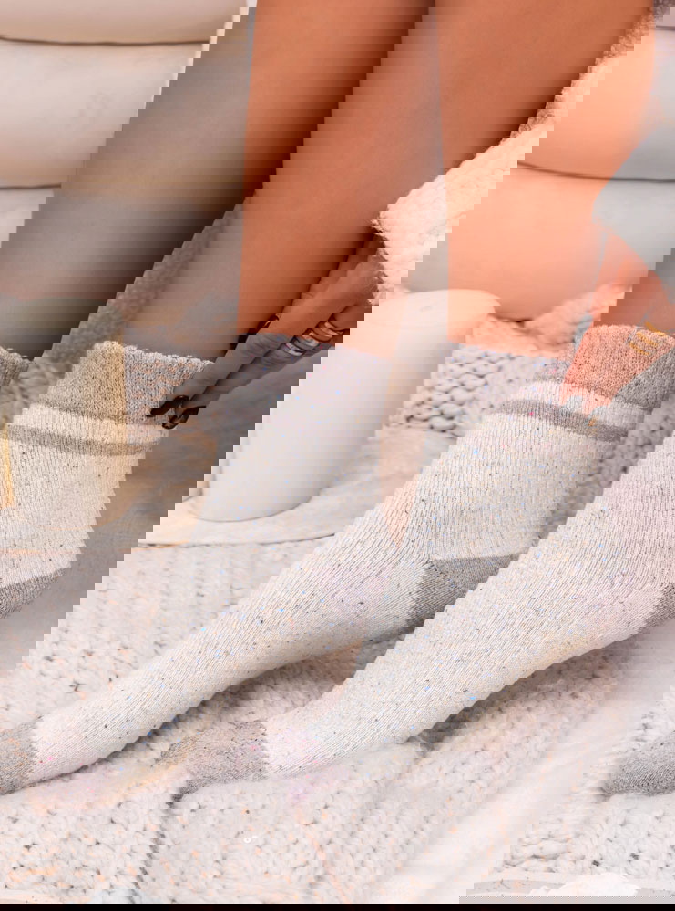 Szare ocieplane skarpetki Christeena